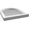 Ekena Millwork Round Top Surface Mount PVC Gable Vent w/ 2"W x 2"P Brickmould Sill Frame, 18"W x 22"H GVPRT18X2203SN - alternate 2